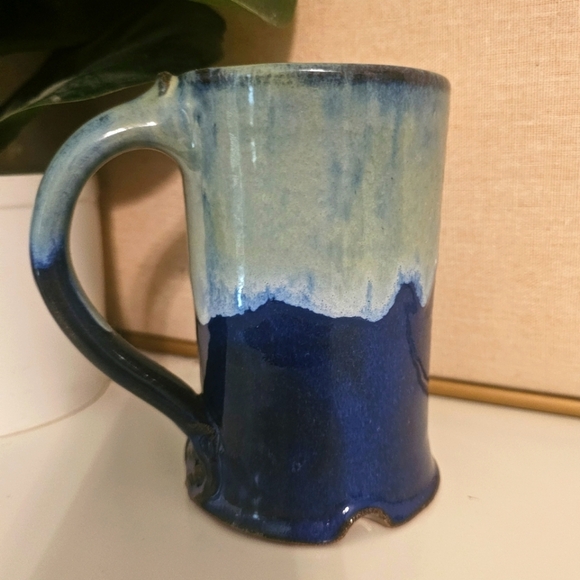 Rottenstone Blue Pottery Stoneware Mug Arroyo SecoTaos NM Scott Rutherford FSR - Picture 3 of 10